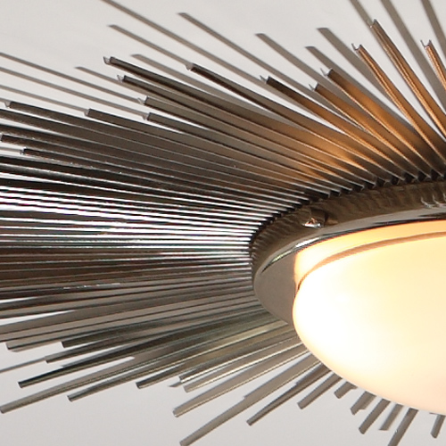 Global Views S Sunburst Light Fixture Nickel
