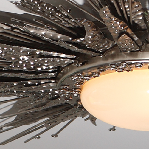 Global Views S Flame Light Fixture Nickel