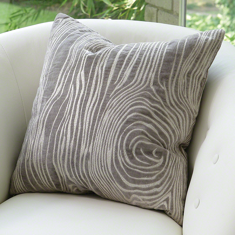 Faux Bois Pillow-Grey Faux Bois Pillow-Grey