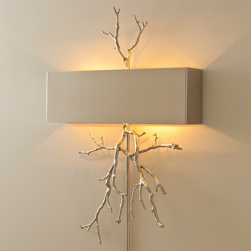 Twig Electrified Wall Sconce-Nickel