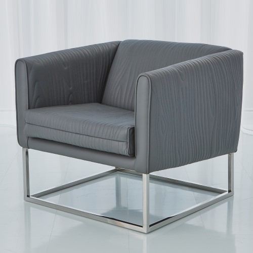 Faux Bois Tuxedo Chair-Grey