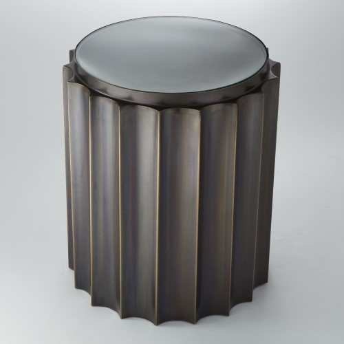 Fluted Column Table-Bronze
