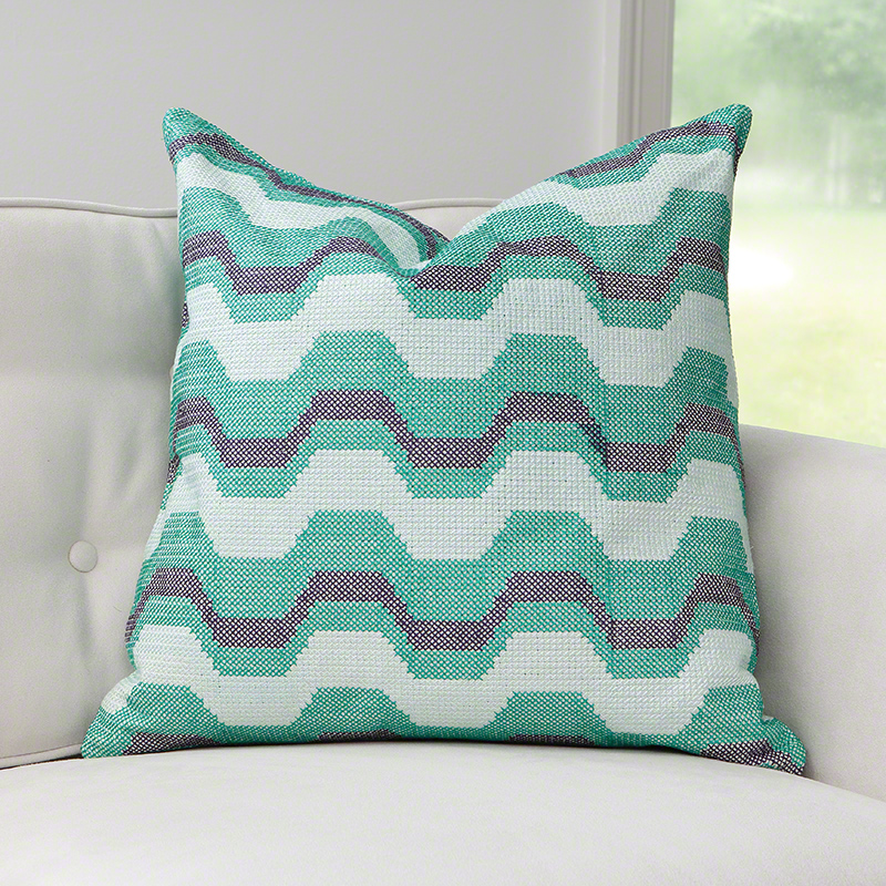 Zig Zag Pillow-Green Zig Zag Pillow-Green