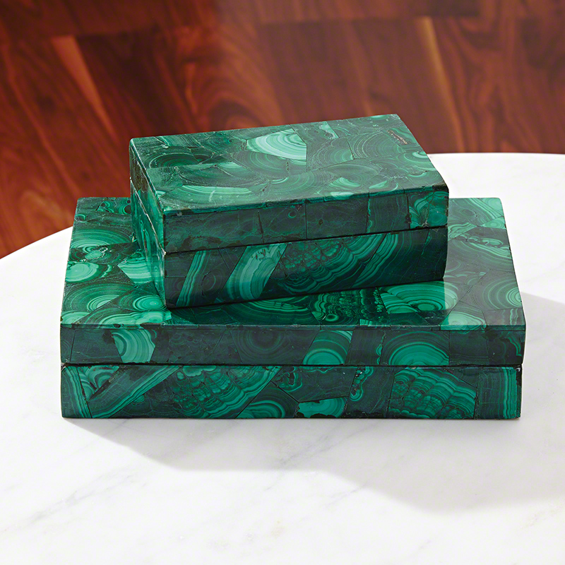 Malachite Stone Box Malachite Stone Box