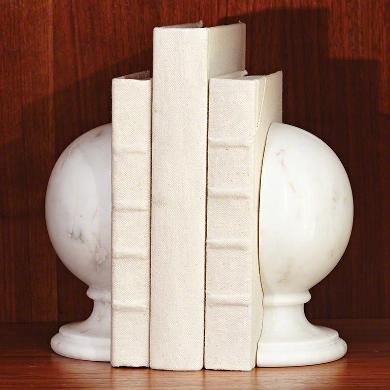 S/2 Marble Sphere Bookends