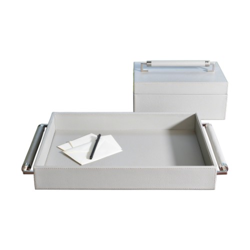 Double Handle Serving Tray-Grey Double Handle Serving Tray-Grey