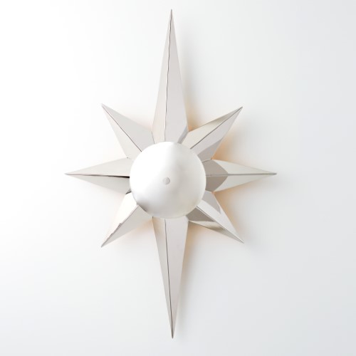 Klismos Star Sconce-Nickel Klismos Star Sconce-Nickel