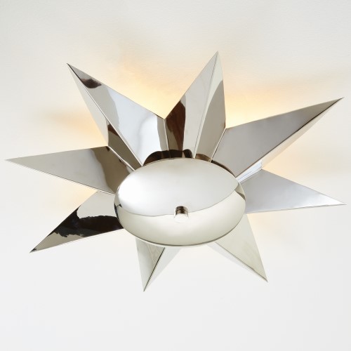 Klismos Ceiling Fixture-Nickel Klismos Ceiling Fixture-Nickel
