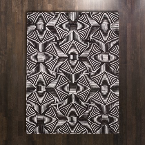 Arches Rug-Black/Ivory Arches Rug-Black/Ivory