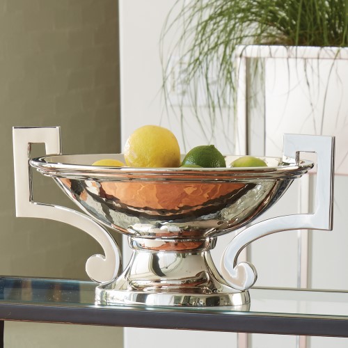 Square Handle Compote-Nickel Square Handle Compote-Nickel