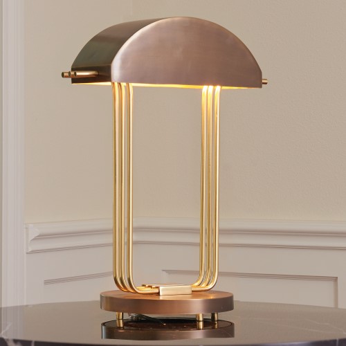 Arc Deco Table Lamp-Brass/Bronze Arc Deco Table Lamp-Brass/Bronze