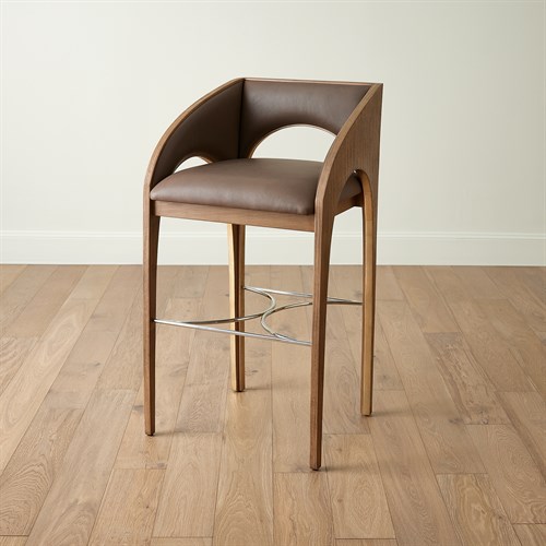 Arches Barstool-Nutmeg/Champagne