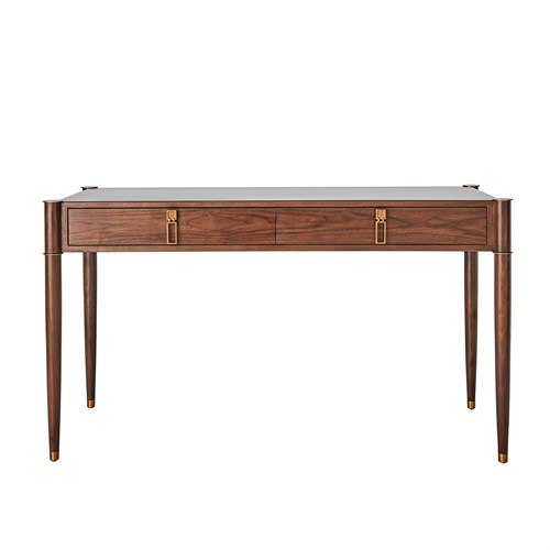 Triple Curve Desk-Walnut