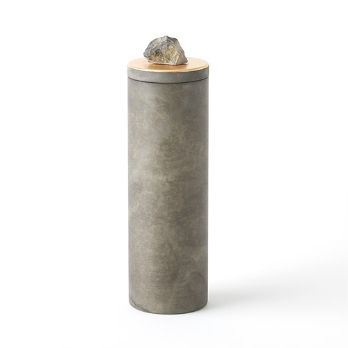 Quarry Jar-Grey/Gold Leaf-Lg