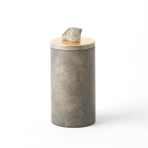 Quarry Jar-Grey/Gold Leaf-Med