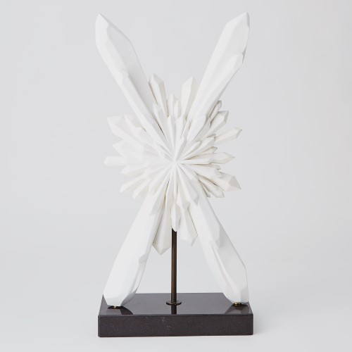 Faceted X Sculpture-White