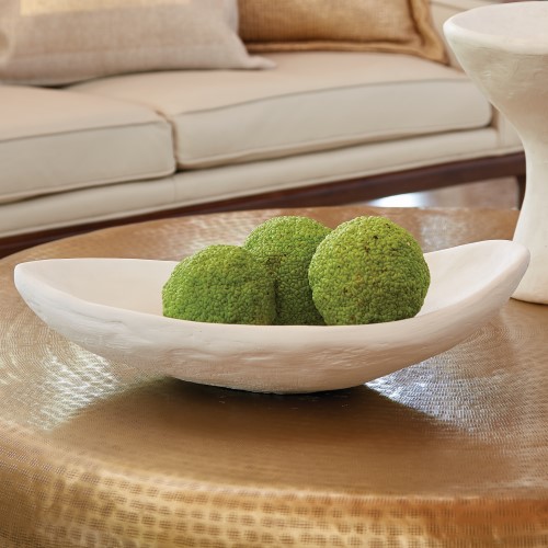 Modernist Low Bowl-White Plaster Modernist Low Bowl-White Plaster