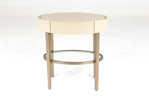 Ellipse Side Table-Ivory Ellipse Side Table-Ivory