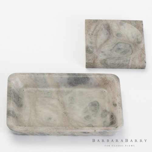 Encircle Dish-Smoked Alabaster Encircle Dish-Smoked Alabaster