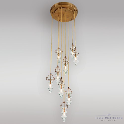 Tea Light Chandelier-Lightest Aqua Tea Light Chandelier-Lightest Aqua