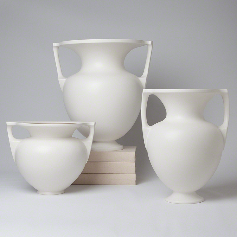 Grecian Amphoras-Matte White