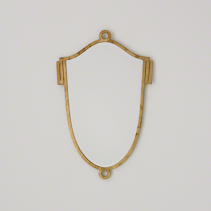 China Shield Mirror-Gold Leaf China Shield Mirror-Gold Leaf