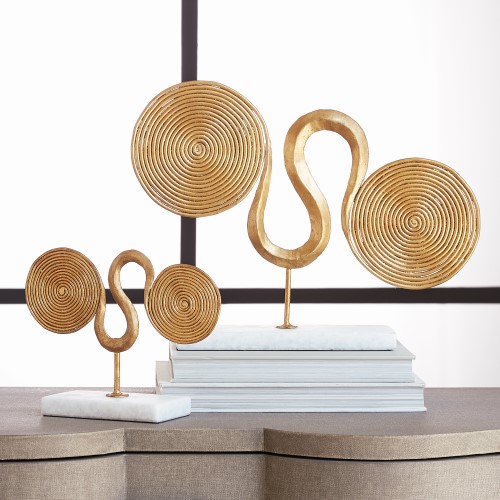 Manchu Scroll Sculpture-Gold Leaf Manchu Scroll Sculpture-Gold Leaf