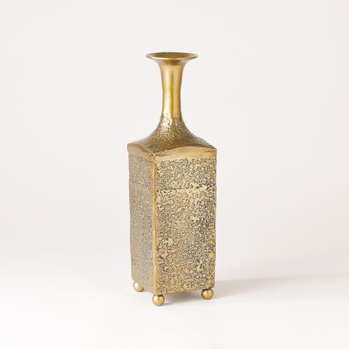 Aluminum Bottle Vase-Antique Gold