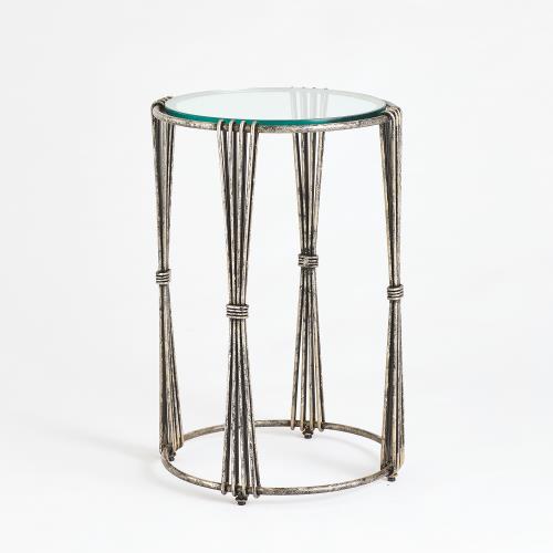 Tieback Accent Table-Antique Silver Tieback Accent Table-Antique Silver