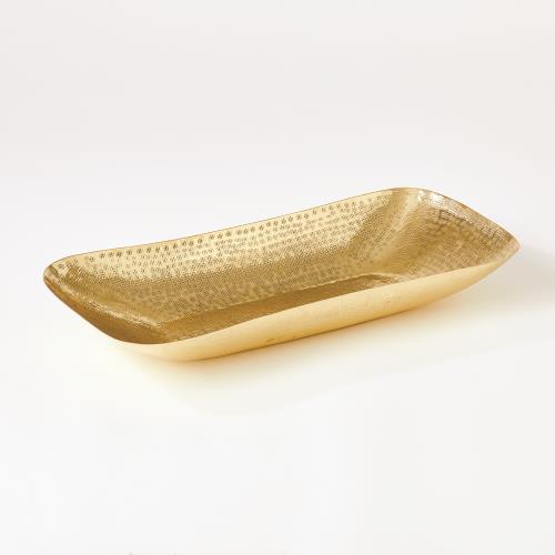 Hammered Oval Bowl-Brass