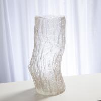 Faux Bois Glass Vase Light Brown